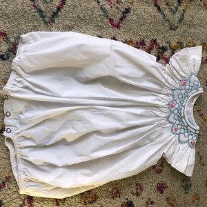 Girls White Smocked Bubble 18months NWOT